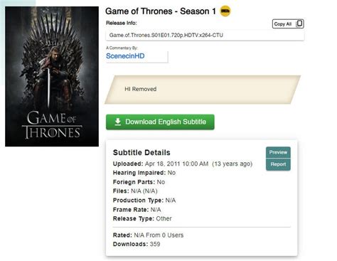 game of thrones subtitles|Game of Thrones Subtitles .